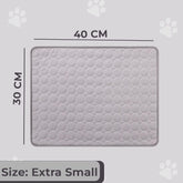 Kuber Industries Rectangular Dog & Cat Bed|Premium Cool Ice Silk Polyester With Bottom Mesh|MultiUtility Self-Cooling Pad For Dog & Cat|Light-weight & Durable Dog Bed|ZQCJ001DG-XS|Dark Grey(Pack Of 4)